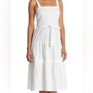 Topshop Women's Pintuck Tie Waist Midi Dress